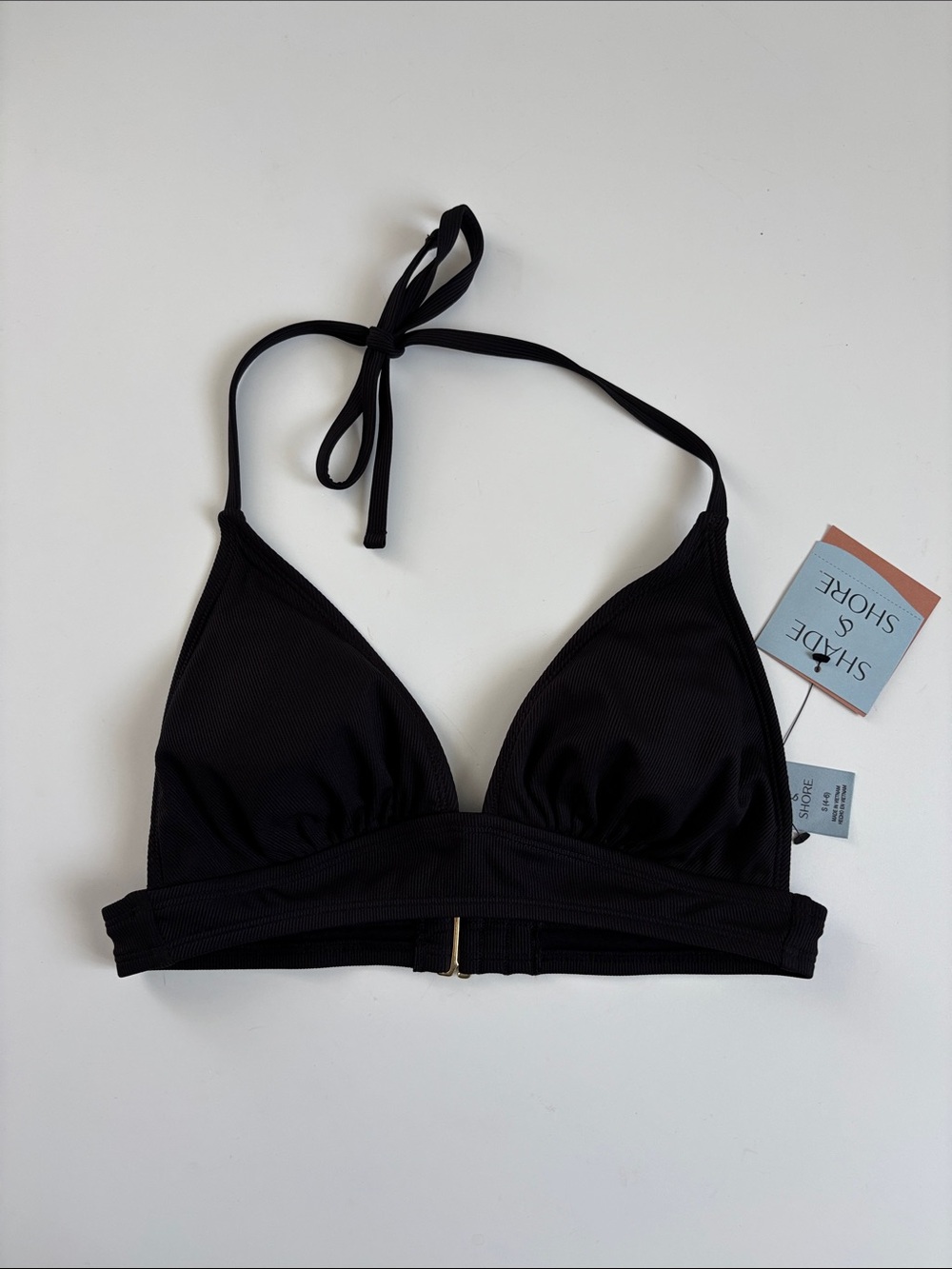 🆕 SHADE & SHORE | Ribbed Triangle Longline Bikini Top